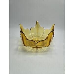 Vintage 1960's VIKING Amber Lotus Bowl